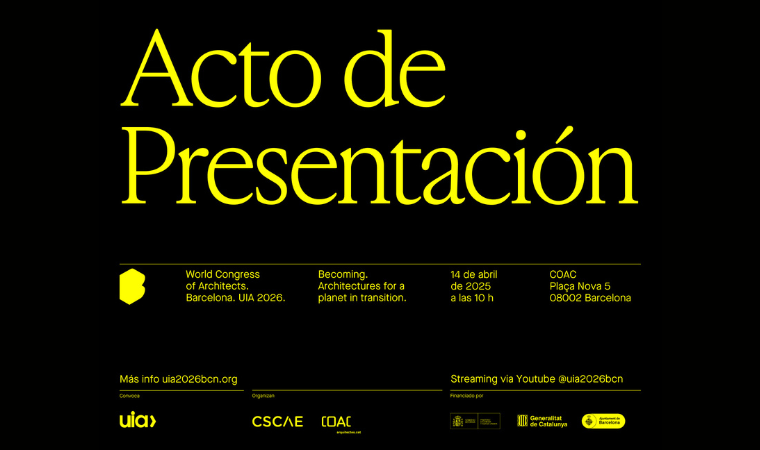 Acto de Presentación oficial del Congreso Mundial de Arquitectos de la UIA 2026 Barcelona 